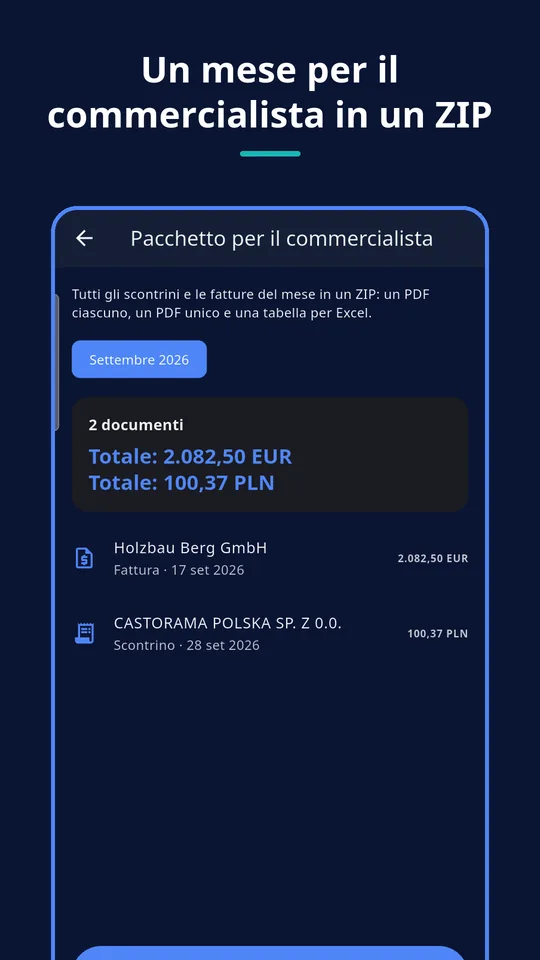 UZYTAK Scan — Fattura