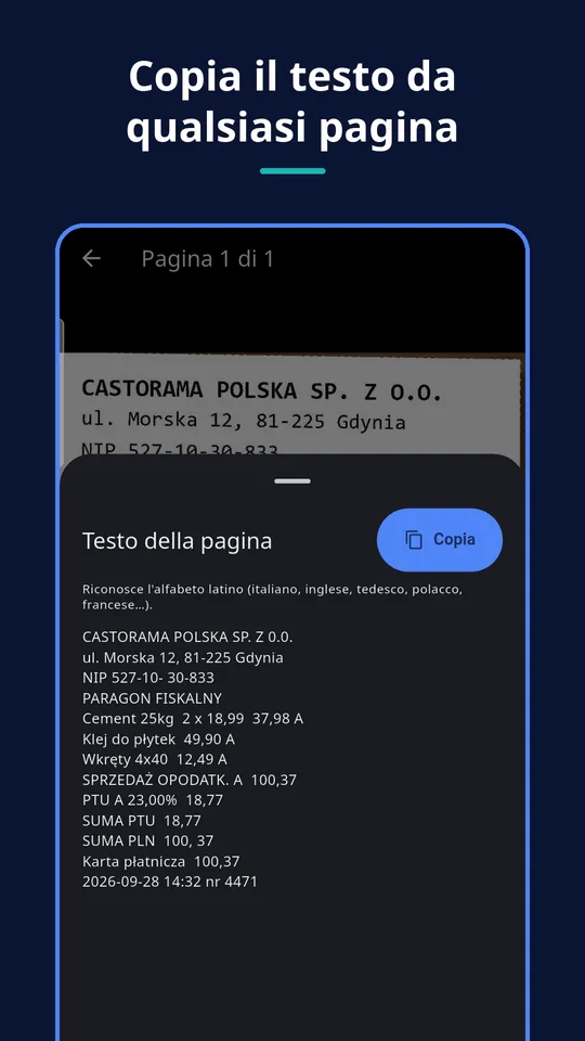 UZYTAK Scan — Pacchetto per il commercialista