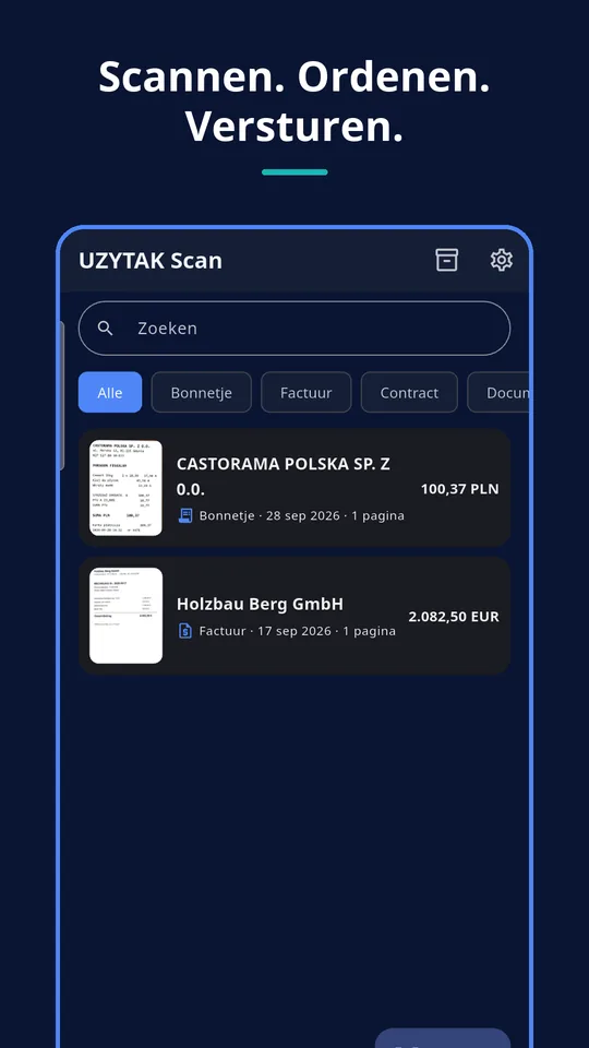 UZYTAK Scan — Bibliotheek