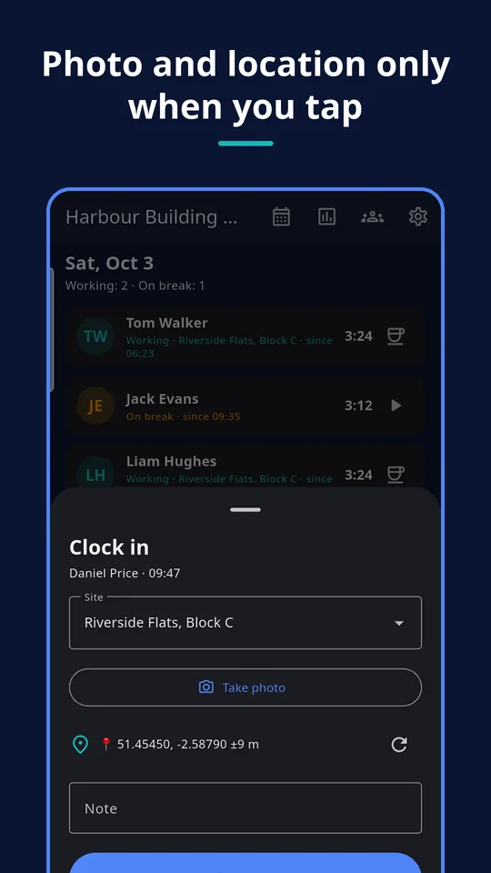 UZYTAK Time — Clock in