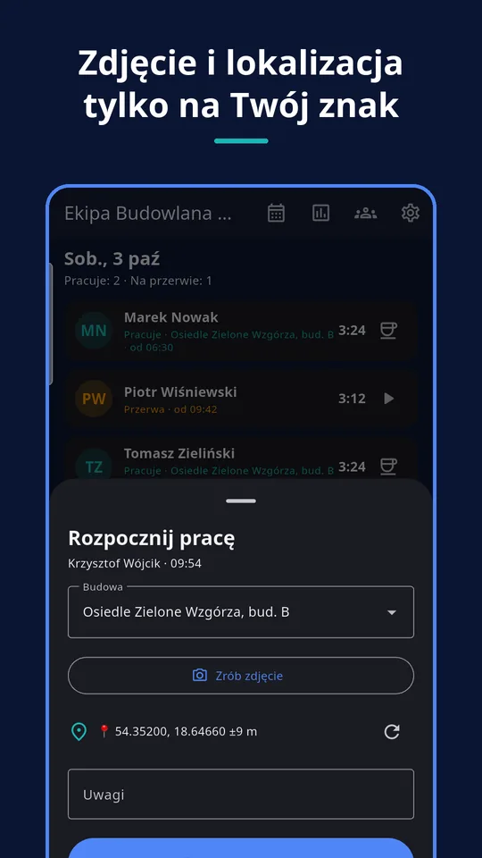UZYTAK Time — Wejście