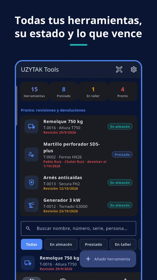 UZYTAK Tools — Lista de herramientas