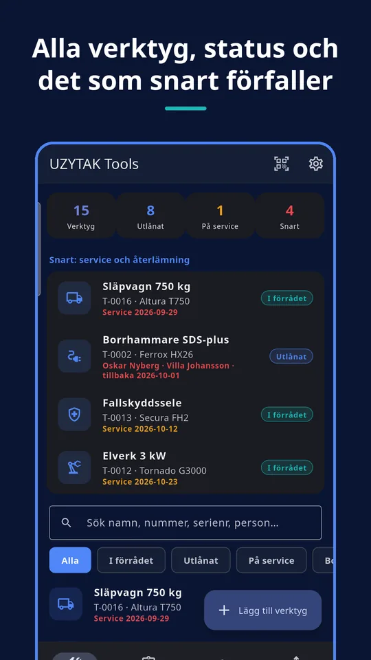 UZYTAK Tools — Verktygslista